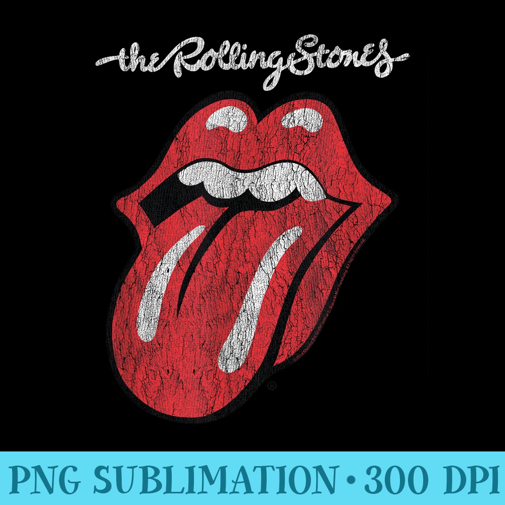 Rolling Stones Official Script Tongue - Trendy PNG Designs - Capture Imagination with Every Detail