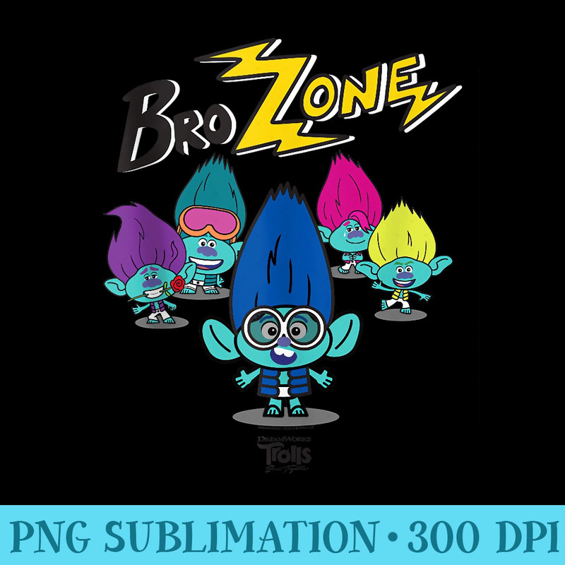 DreamWorks Trolls Band Together BroZone Spotlight - PNG Graphics - Vibrant and Eye-Catching Typography