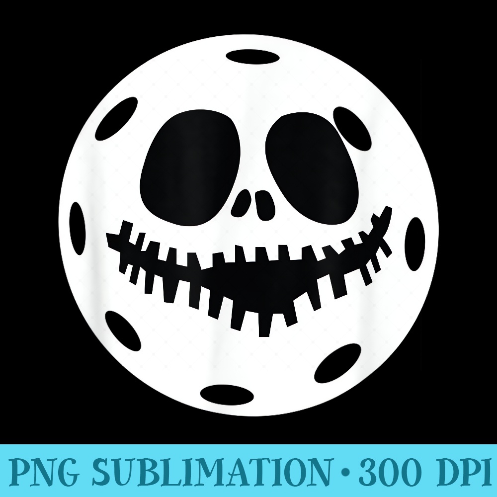 Pickleball Halloween Horror Scary Skull - PNG Prints - Fashionable and Fearless