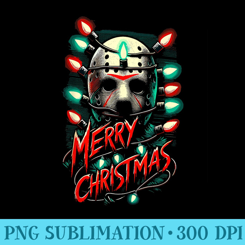Merry Christmas Festive Slasher Candy Cane Menace - Ready To Print PNG Designs - Lifetime Access To Purchased Files