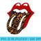 Womens Rolling Stones Classic Leopard Tongue - PNG Design Files - Limited Edition And Exclusive Designs