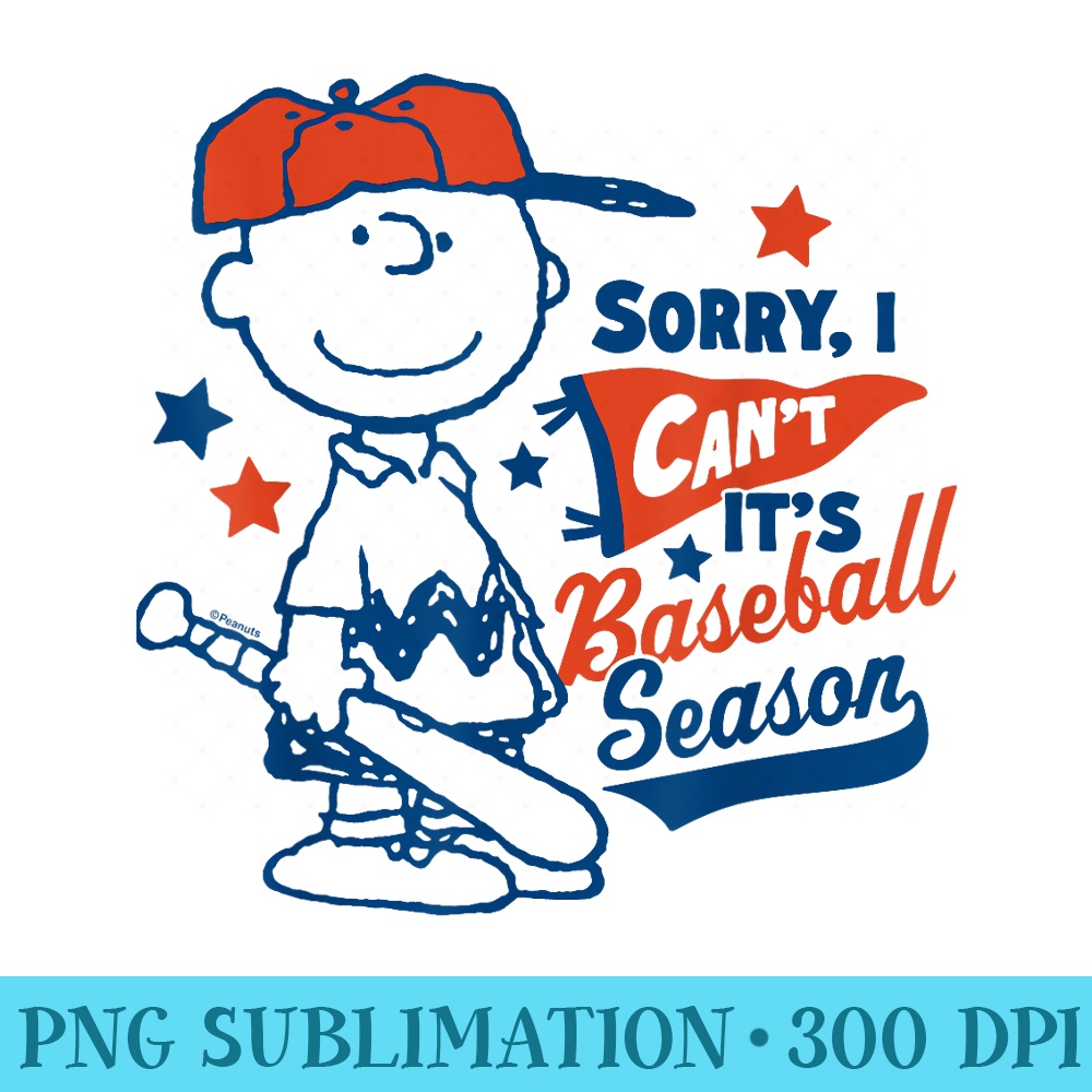 Peanuts - Charlie Brown Baseball Season - Trendy PNG Designs - Perfect for Sublimation Art