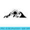 Mountain Sun Wave Nature Hiking Surf Surfer Hiker Outdoor - PNG design assets - Perfect for Personalization