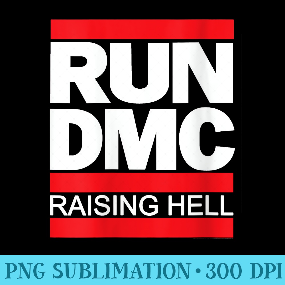 Run DMC Official Logo Raising Hell - Unique PNG Artwork - Perfect for Sublimation Mastery