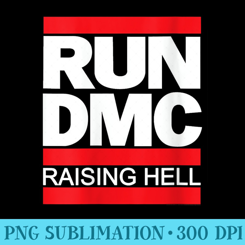 Run DMC Official Logo Raising Hell - Unique PNG Artwork - Perfect for Sublimation Mastery