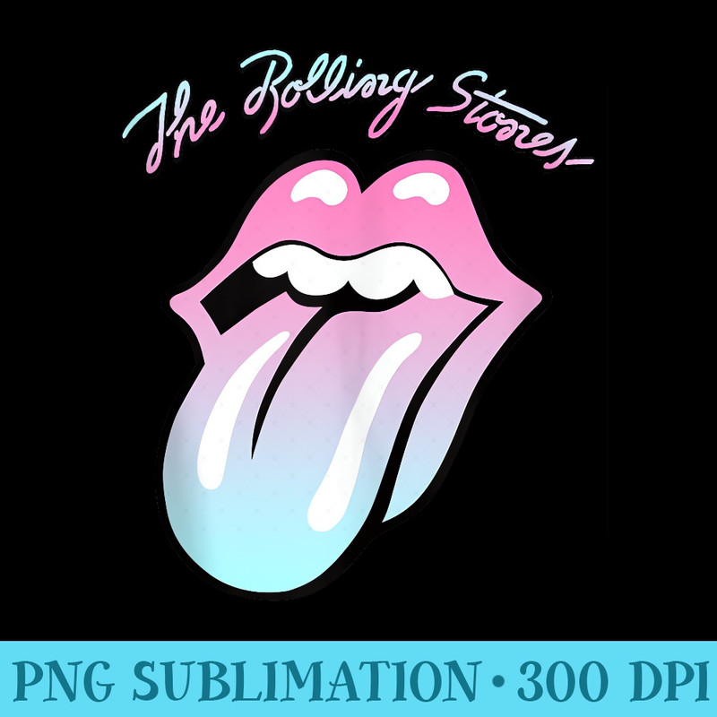 Official Rolling Stones Gradient Tongue - PNG Art Files - Instant Access To Downloadable Files