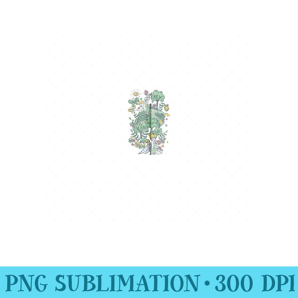 Disney Peter Pan Tinker Bell Summer Doodle Zip Hoodie - Mug Sublimation PNG - Capture Imagination with Every Detail