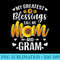 My Greatest Blessings Call Me Mom And Gram Mother Day Zip Hoodie - Digital PNG Downloads - Enhance Your Apparel with Stunning Detail
