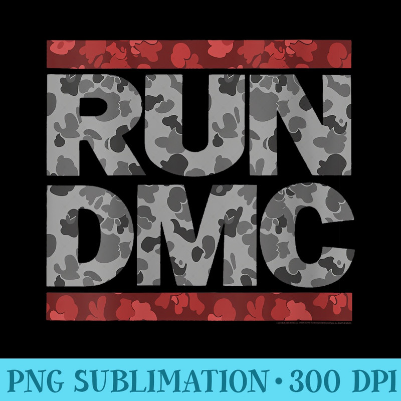 Run DMC Official Red Camo Logo - High Quality PNG Files - Capture Imagination with Every Detail