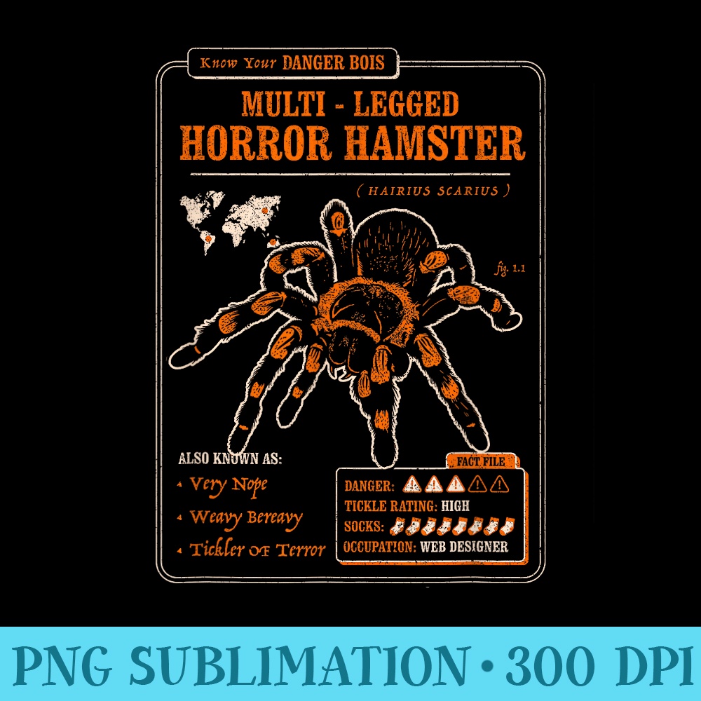 Know Your Multi Legged Horror Hamster AKA Spider Funny - Unique Sublimation patterns - Easy-To-Print And User-Friendly Designs