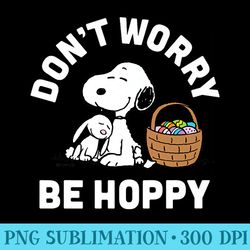 peanuts - snoopy easter rabbit don't worry be hoppy premium - png design assets