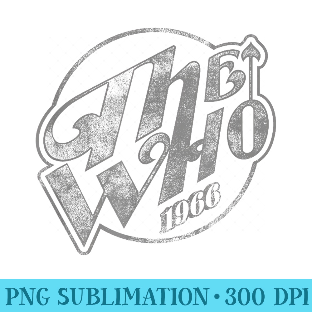 The Who Official Vintage Faded Logo - PNG Prints - Eco Friendly And Sustainable Digital Products