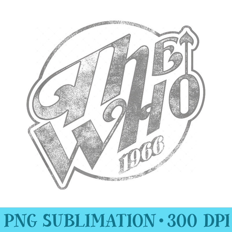 The Who Official Vintage Faded Logo - PNG Prints - Eco Friendly And Sustainable Digital Products