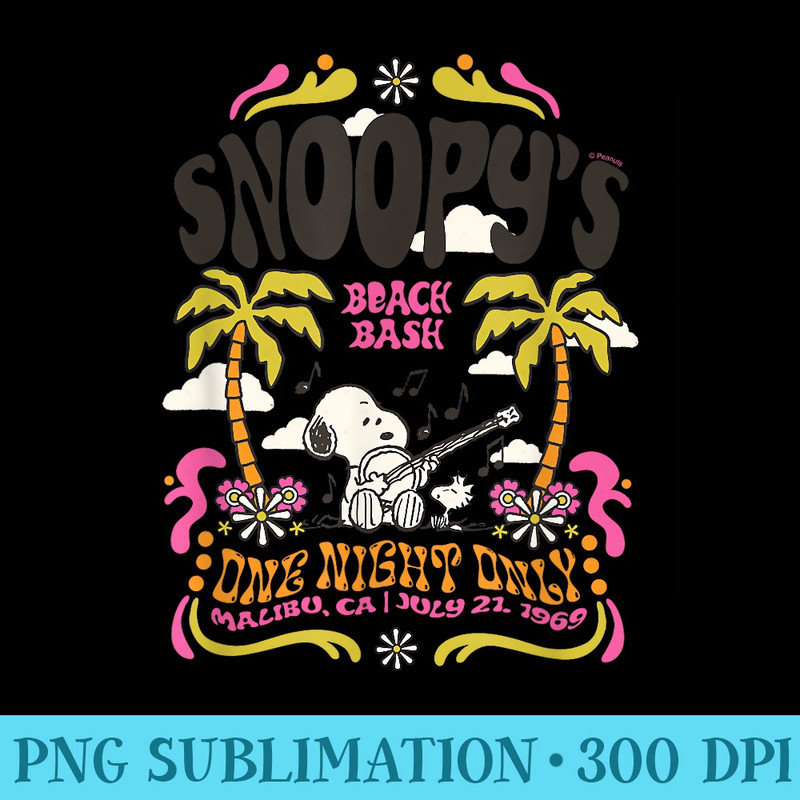 Peanuts - Snoopy's Beach Bash - PNG Clipart - Unlock Vibrant Sublimation Designs