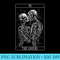 Tarot Card The Lovers Skeleton Love Kisses Bones Horror - PNG Prints - High Resolution And Print-Ready Designs