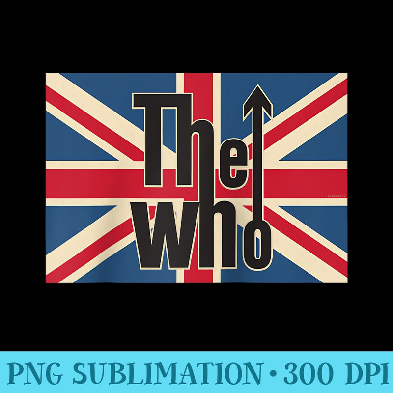 The Who Official Union Jack Flag Logo Raglan Baseball - Digital PNG Artwork - Spice Up Your Sublimation Projects