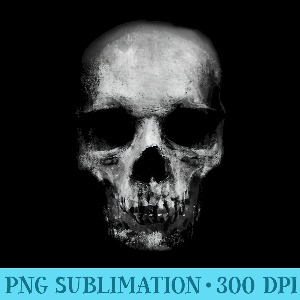 Scary Face Halloween Skull Faded Horror Creepy Spooky - Printable PNG Images - High Resolution And Print-Ready Designs