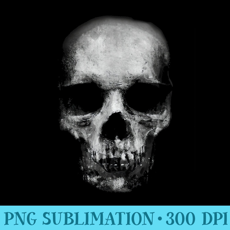 Scary Face Halloween Skull Faded Horror Creepy Spooky - Printable PNG Images - High Resolution And Print-Ready Designs