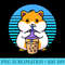 Kawaii Cute Boba Hamster Taro Bubble Pearl Milk Tea T Premium - PNG Download Graphic - Revolutionize Your Designs