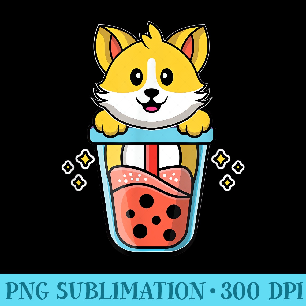 Cat Boba Tea Bubble Tea Kawaii Anime Japanese Neko Girl n - Sublimation patterns PNG - Unleash Your Inner Rebellion