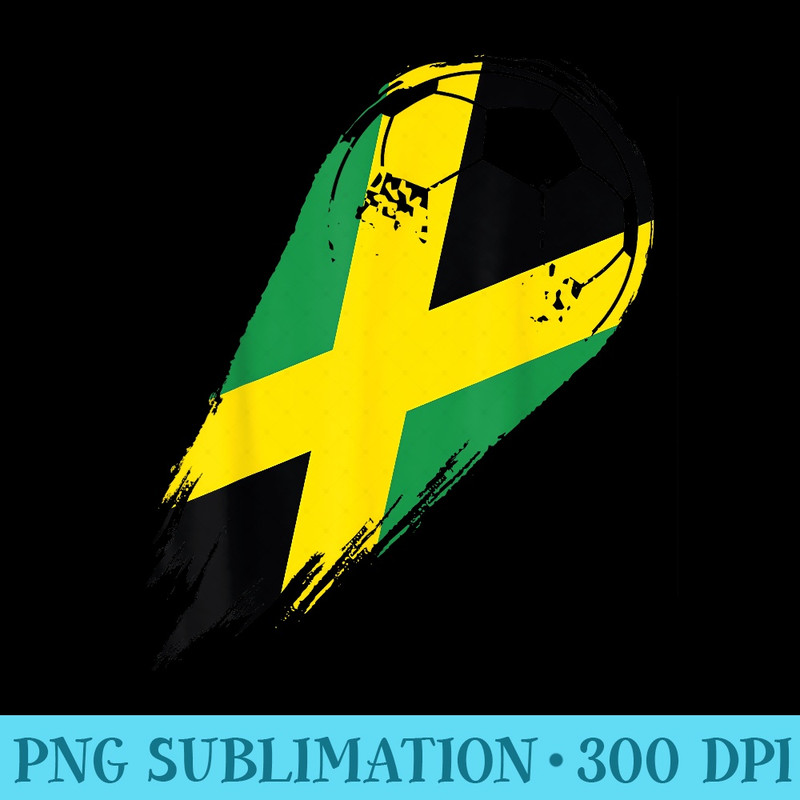 Soccer with flag of Jamaica - PNG Art Files - Perfect for Personalization