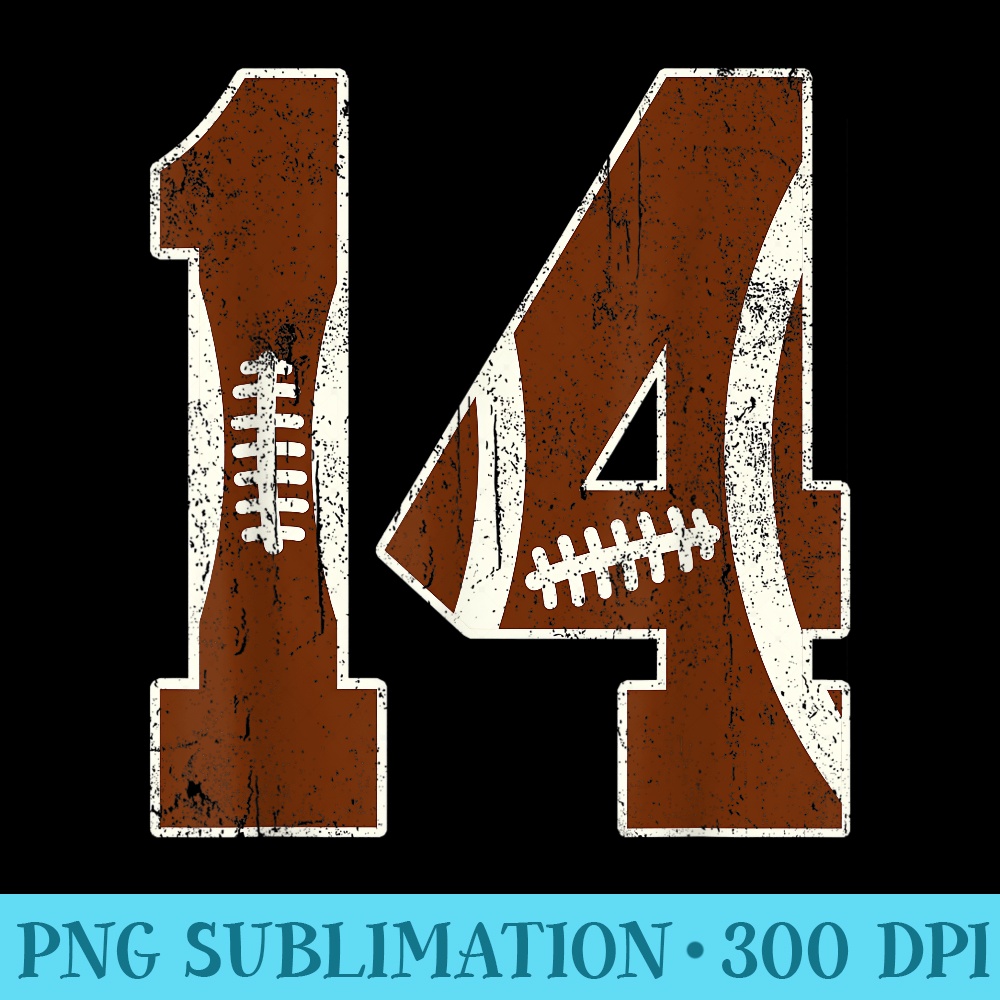 14th Birthday Football Lovers Bdy 14 Year Old Girl - High Resolution Shirt PNG - Premium Quality PNG Artwork