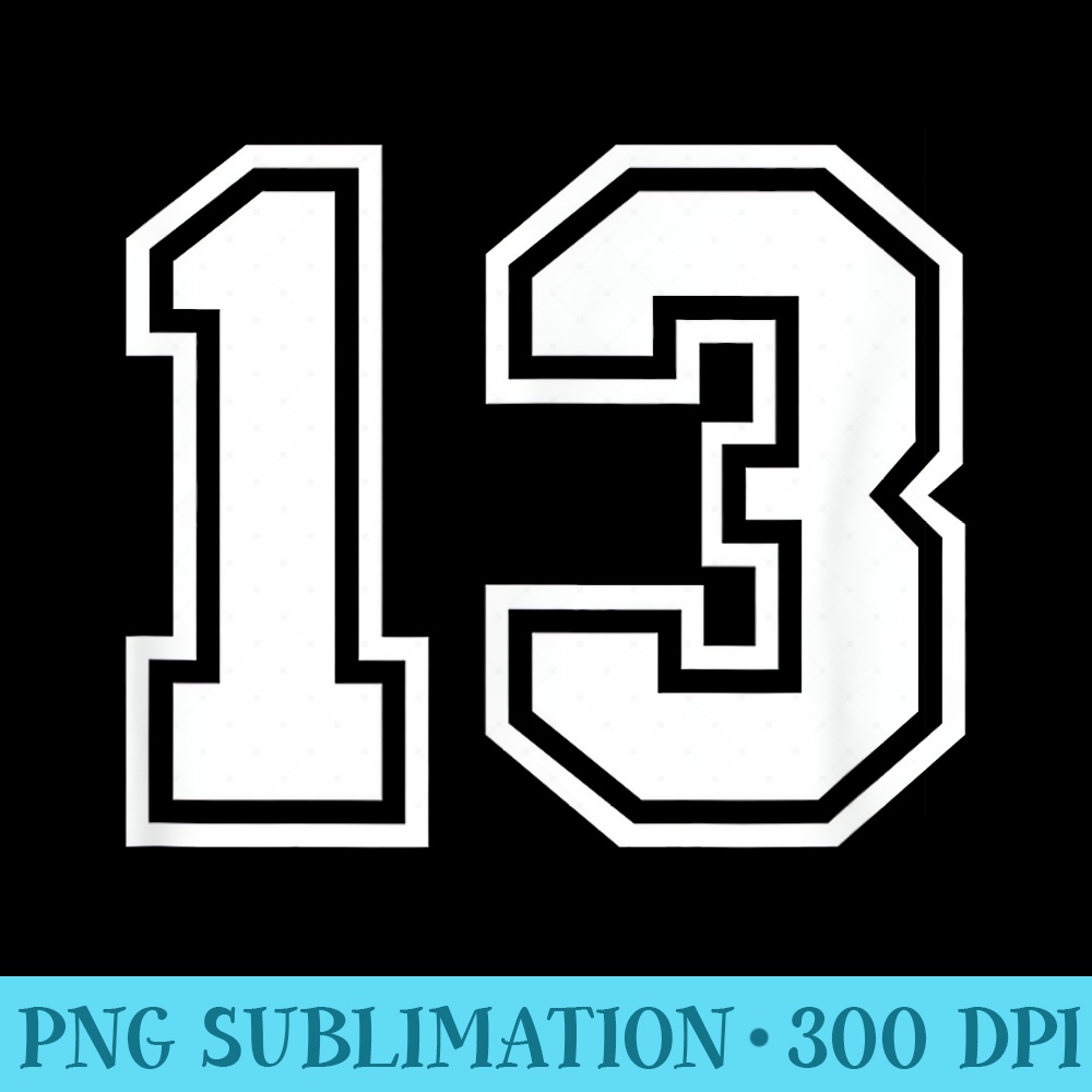 Number 13 Sports Jersey Lucky Favorite Number - PNG Download Icon - Fashionable and Fearless