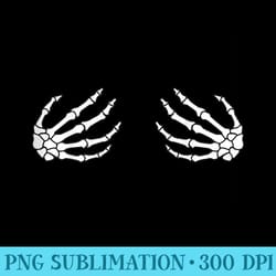 s funny halloween s boob skeleton hand - shirt artwork download