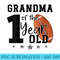 Grandma of the 1 Year old Football 1st Year Down Birthday - PNG Download Template - Capture Imagination with Every Detail