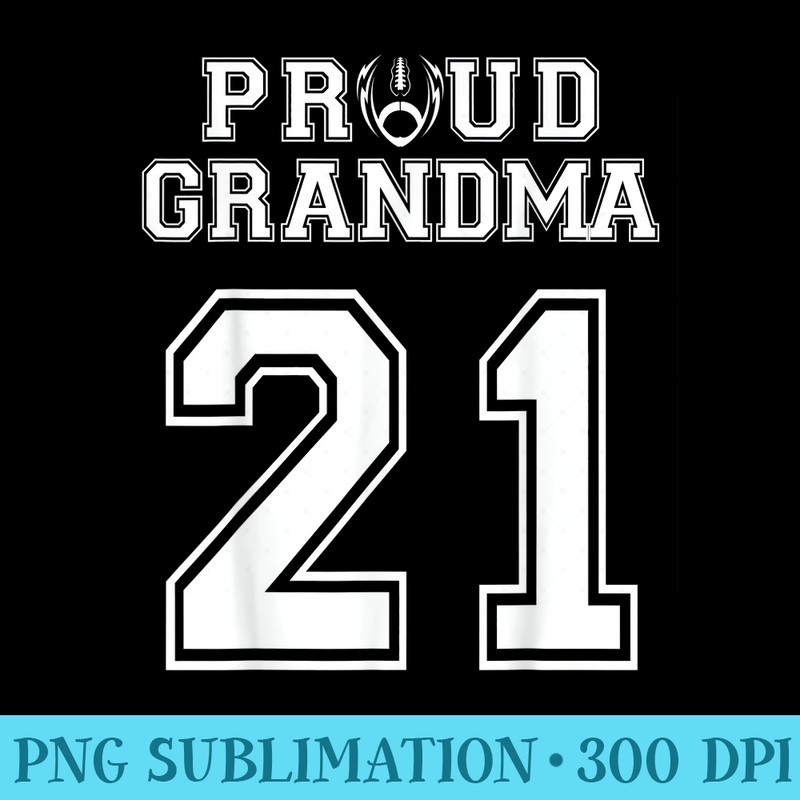 Custom Proud Football Grandma Number 21 Personalized - Shirt Mockup Download - Perfect for Personalization