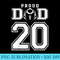 Custom Proud Football Dad Number 20 Personalized For Men - Unique Sublimation patterns - Bold & Eye-catching