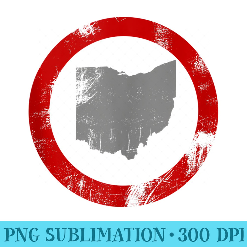 Distressed Vintage State of Ohio - Shirt Print PNG - Fashionable and Fearless