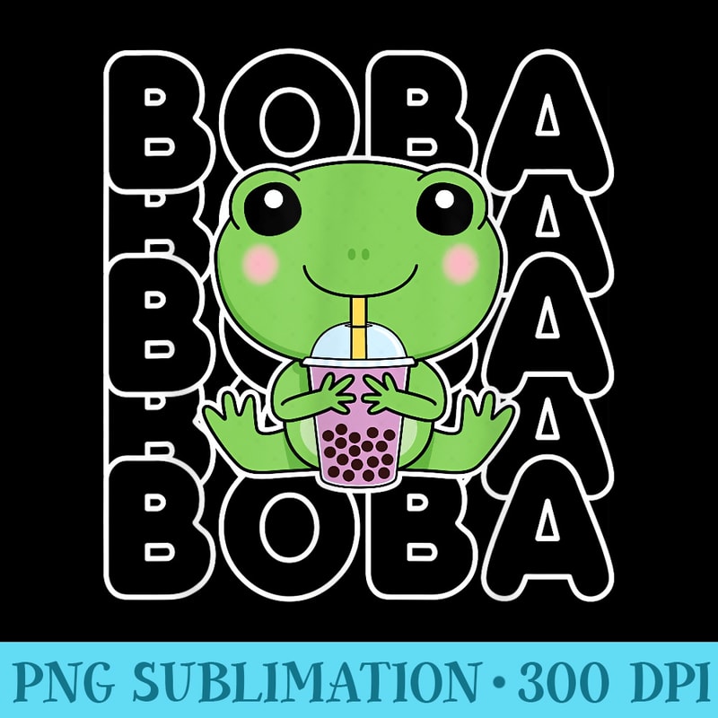 Kawaii Boba Bubble Milk Tea Cute Frog ns Girls - PNG Download Website - Perfect for Personalization