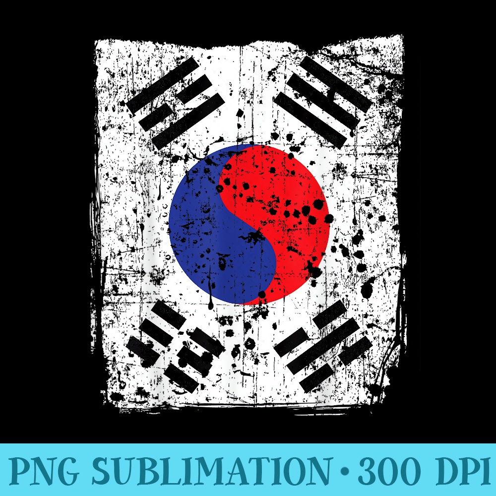 Faded Korean Flag, Distressed Flag of Korea - PNG Download Clipart - Versatile And Customizable Designs