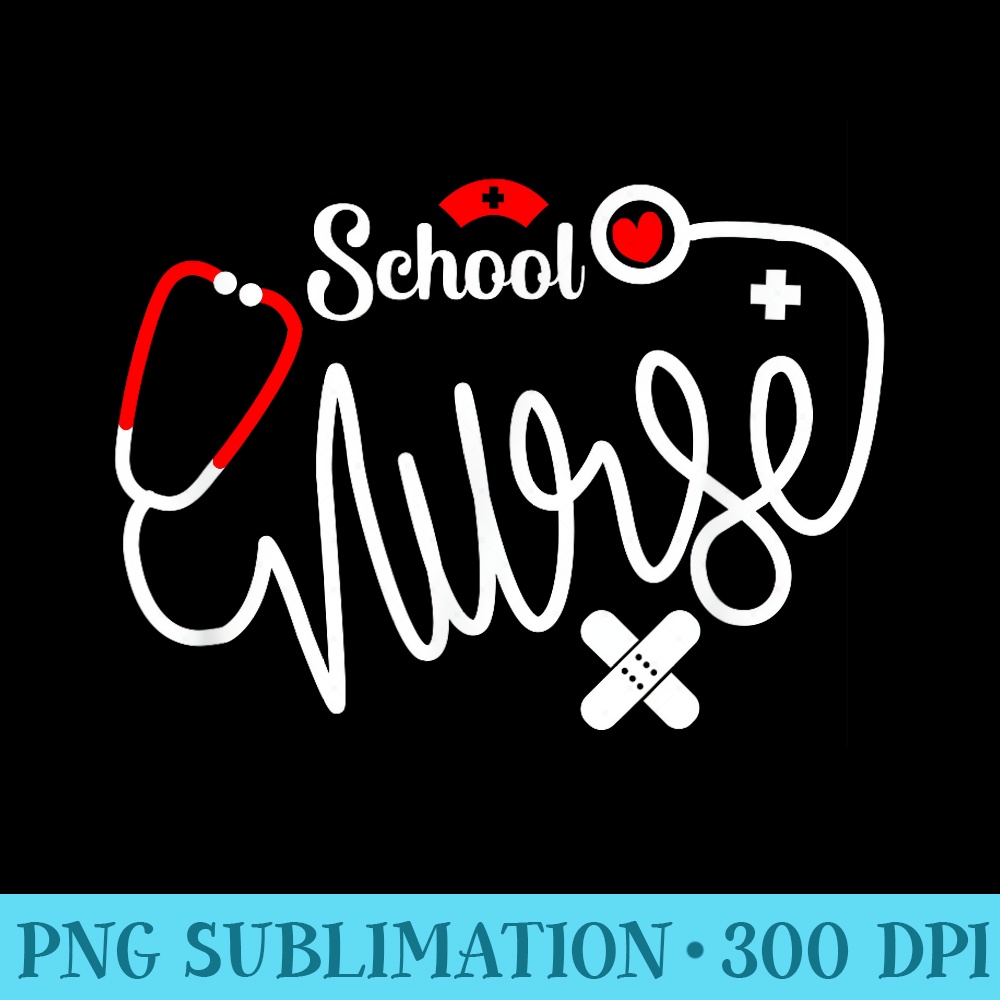 School Nurse Back to School minimalistic graphic - PNG File Download - Perfect for Personalization