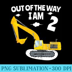 out of the way im 2nd birthday two years tractor digger - png picture gallery download
