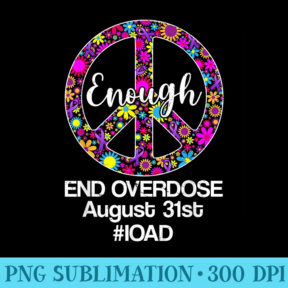International Overdose Awareness Day Purple Peace sign - Shirt Artwork Download - Lifetime Access To Purchased Files
