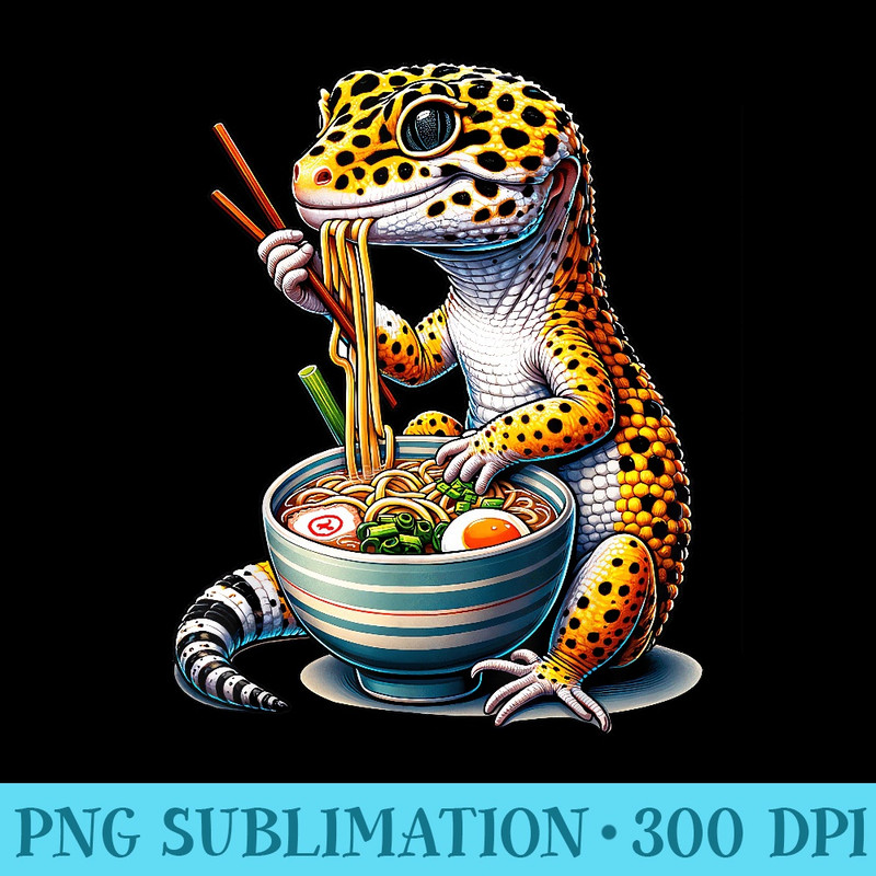 Leopard Gecko Ramen Eating Noodles Bowl Yummy Gecko - PNG Download Button - Easy-To-Print And User-Friendly Designs