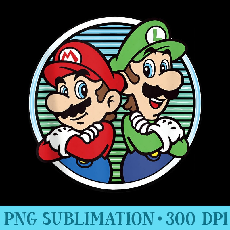 Nintendo Super Mario Luigi Back To Back - Download PNG images - Revolutionize Your Designs