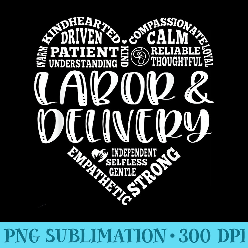 Men Labor and Delivery Nurse LD Messy Bun - PNG Download Transparent Background - Easy-To-Print And User-Friendly Designs