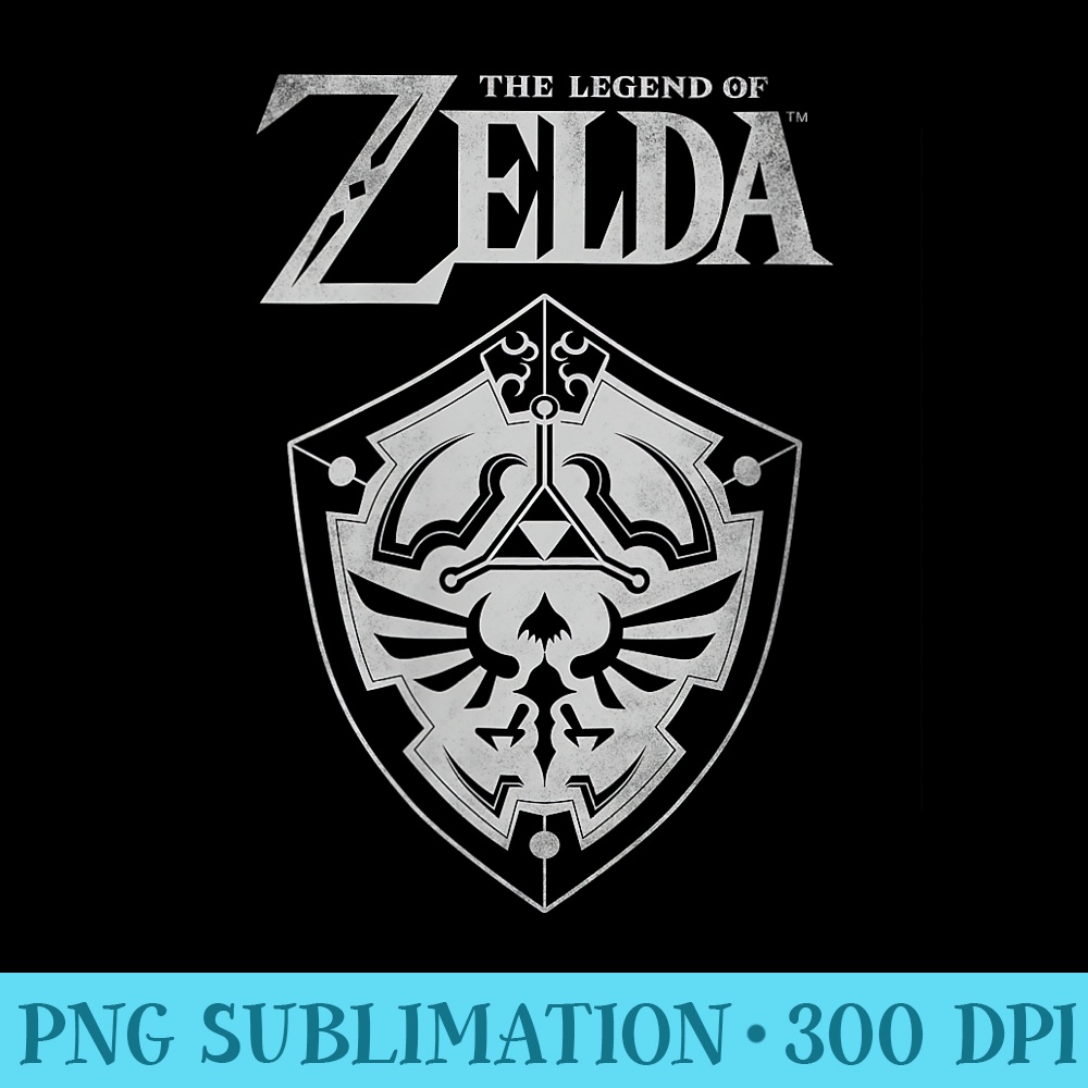 Nintendo Zelda Link's Hylian Shield Logo - Trendy PNG Designs - Stunning Sublimation Graphics