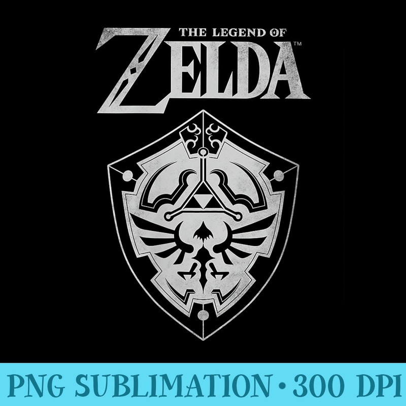 Nintendo Zelda Link's Hylian Shield Logo - Trendy PNG Designs - Stunning Sublimation Graphics