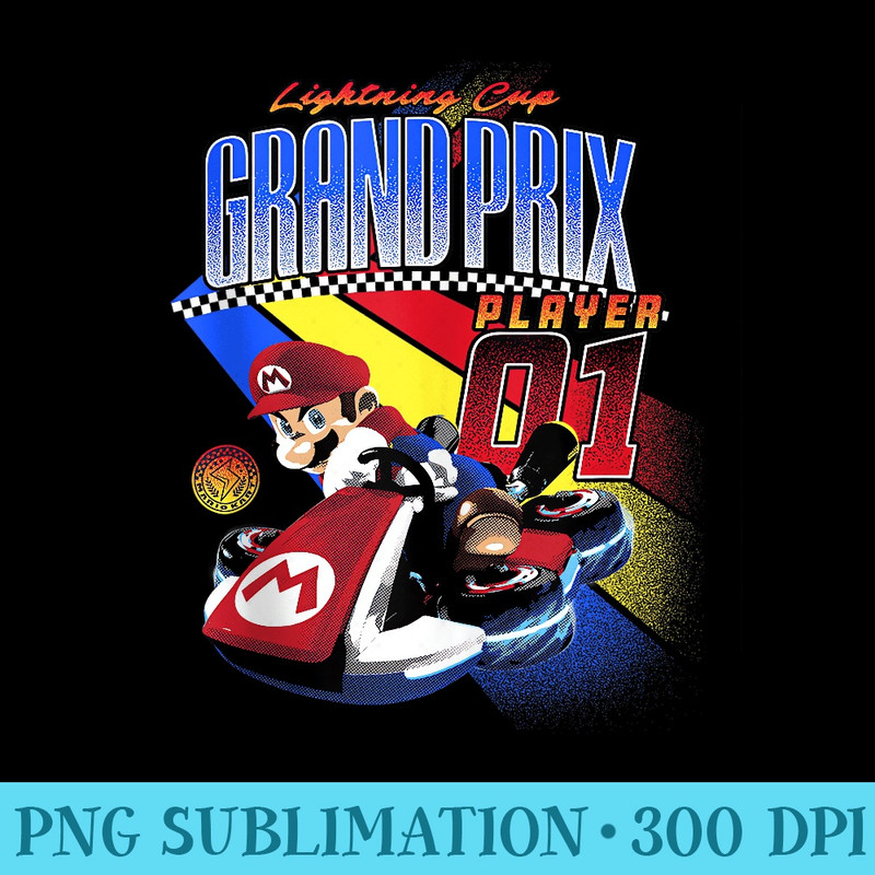 Mario Kart Retro Grand Prix Player 1 Mario - Modern PNG designs - Create with Confidence