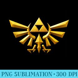 nintendo zelda hyrule crest golden triforce - printable png images