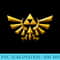 Nintendo Zelda Hyrule Crest Golden Triforce - Printable PNG Images - Versatile And Customizable Designs