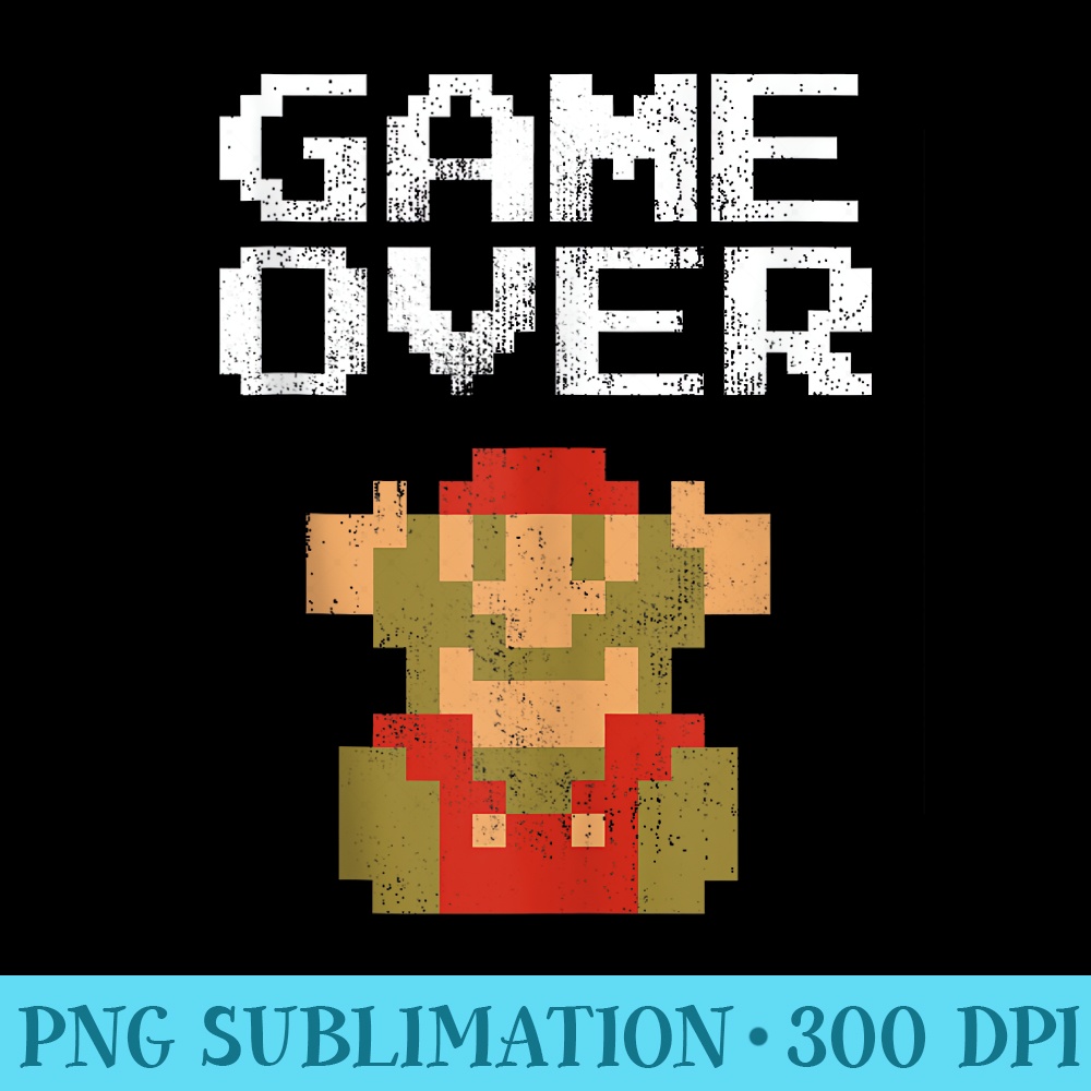 Super Mario Classic Game Over Mario Fall - Transparent PNG Download - Lifetime Access To Purchased Files
