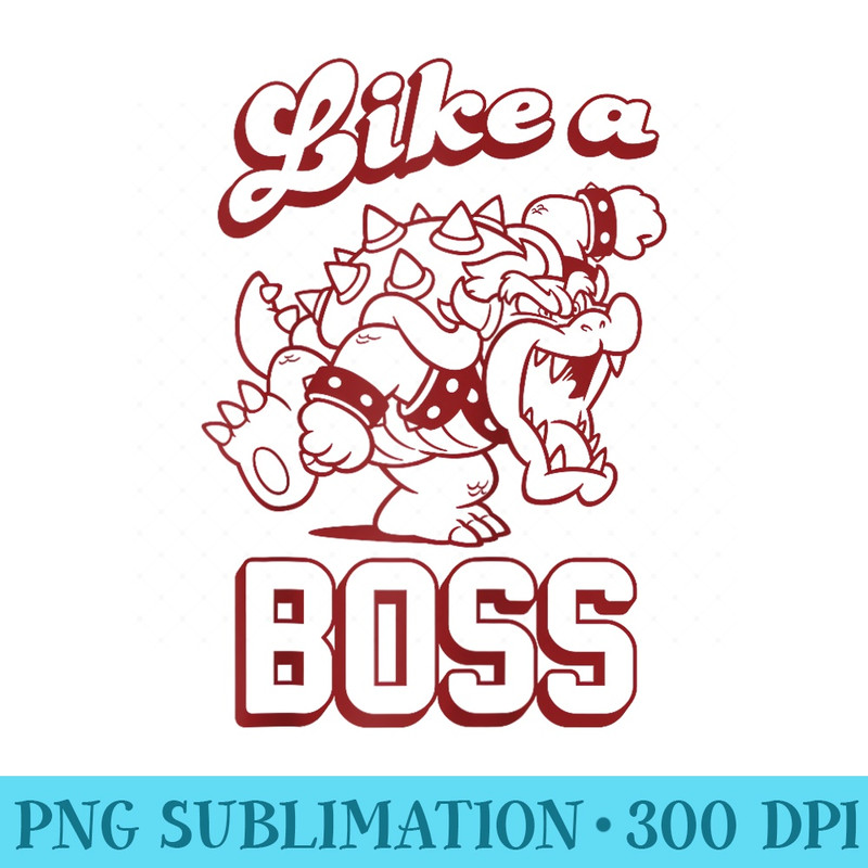 Super Mario Bowser Like A Boss Koopa King Raglan Baseball - PNG Download Website - Bold & Eye-catching