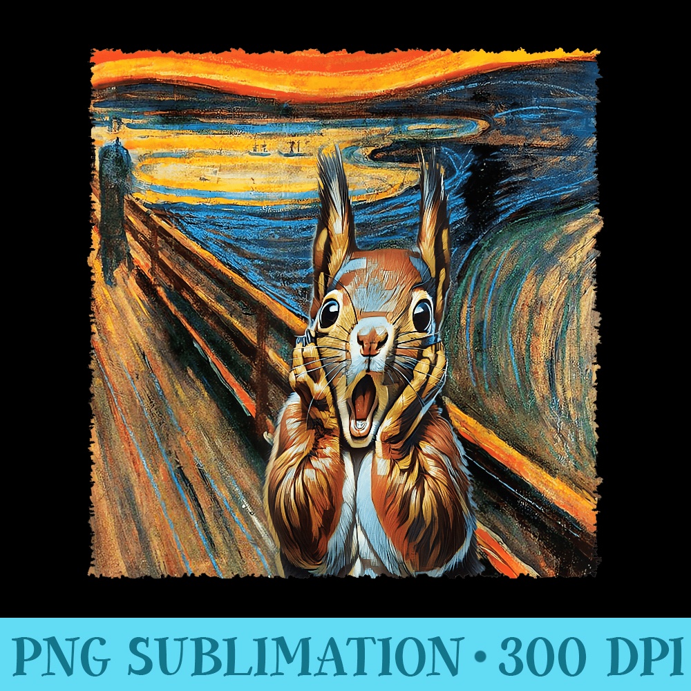Painting Squirrel Surprise So Cute Animal Long Tail Lover - Sublimation graphics PNG - Unique And Exclusive Designs