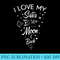 I Love My Sister To The Moon And Back - PNG File Download - Bold & Eye-catching