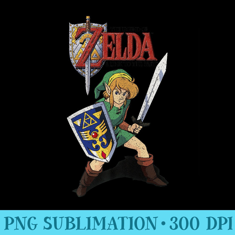 Legend of Zelda Link To The Past Cartoon Art Premium T- Premium - Sublimation artwork PNG download - Premium Quality PNG Artwork